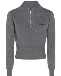 Miu Miu - Cashmere Half-Zipper Sweater - Lyst