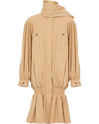 Chloé - Chloé Detachable Scarf Detail Coat - Lyst