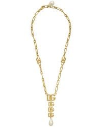 Dolce & Gabbana - Logo-Plaque Chain Necklace - Lyst