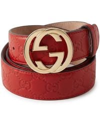 Gucci - Logo Printed Belt - Lyst