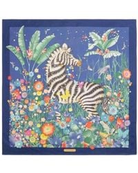 Ferragamo - Printed Silk Scarf - Lyst
