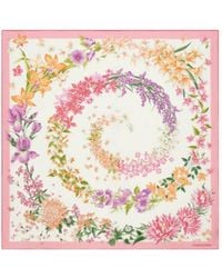 Ferragamo - Spring Print Silk Scarf - Lyst