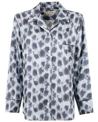 Marni - Animal Printed Straight Hem Shirt - Lyst