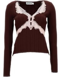 Self-Portrait - Lace Detailed Top - Lyst