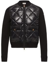 Moncler - Logo Patch Zip-Up Quilted Cardigan - Lyst