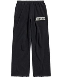 Balenciaga - Cotton Masking Tape Logo Sweatpants - Lyst