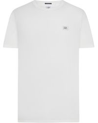 C.P. Company - Logo Label Crewneck T-Shirt - Lyst