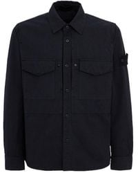 Stone Island - Cotton And Linen Shirt - Lyst