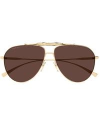 Gucci - Eyewear	Aviator Frame Sunglasses - Lyst