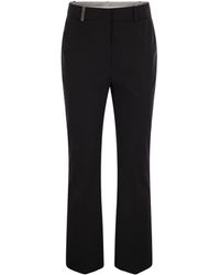 Peserico - High-Waist Slim Pants - Lyst