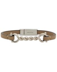 Ferragamo - Gancini Leather Bracelet (20Cm) - Lyst
