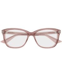 Gucci - Eyewear Square Frame Glasses - Lyst