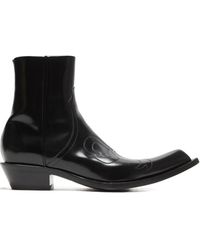 Acne Studios - Pointed-Toe Western Ankle Boots - Lyst