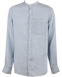 Woolrich - Band-Collar Linen Shirt - Lyst