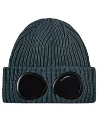 C.P. Company - Goggle Ribbed Knit Beanie Hat - Lyst