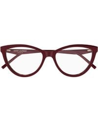 Saint Laurent - Cat-Eye Frame Glasses - Lyst