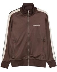 Palm Angels - Logo Embroidered Zipped Sweatshirt - Lyst