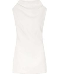 KHAITE - Crepe Satin Mini Dress - Lyst