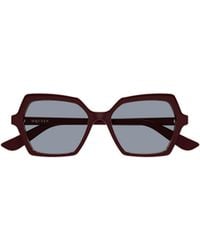 McQueen - Eyewear	Geometric Frame Sunglasses - Lyst