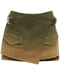 Dion Lee - Wraparound Denim Mini Skirt - Lyst