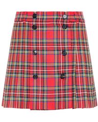 Miu Miu - Plaid Skirt - Lyst