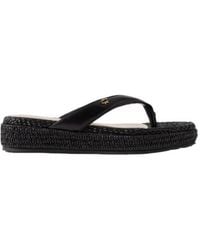 Gianvito Rossi - Leather Platform Flip Flops - Lyst