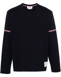 Thom Browne - Rwb Stripe Crewneck T-Shirt - Lyst