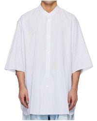 Hed Mayner - Striped Short-Sleeved Shirt - Lyst