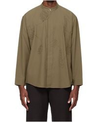 Homme Plissé Issey Miyake - Long-Sleeved Applique Shirt - Lyst
