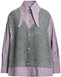 Essentiel Antwerp - Kute Check Knitted Jacket - Lyst