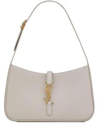 Saint Laurent - Le 5 À 7 Logo Plaque Hobo Bag - Lyst