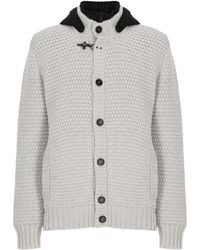Fay - T-Button Knitted Cardigan - Lyst