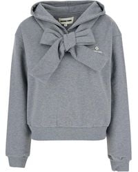 ShuShu/Tong - Cotton Hoodie With Front Bow Sweater - Lyst