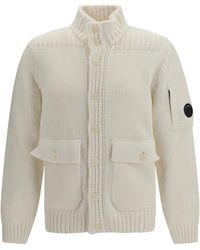 C.P. Company - Button-Front Lens-Pocket Cardigan - Lyst