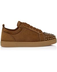 Christian Louboutin - Louis Junior Spikes Orlato Suede Sneakers - Lyst