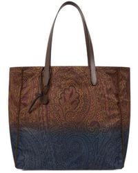 Etro - Unfold Me Nylon Tote Bag With Degradé Arnica Motif - Lyst