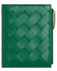 Bottega Veneta - Intrecciato Small Bi-Fold Wallet - Lyst