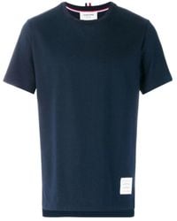 Thom Browne - Logo Patch Crewneck T-Shirt - Lyst