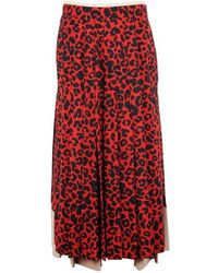 N°21 - Leopard Print Skirt - Lyst