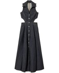 Twinset - Cut-Out Denim Dress - Lyst