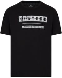 ARMANI EXCHANGE - T-Shirt With Round Neck And Short Sleeves - Lyst