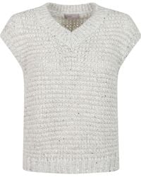 Herno - Lurex Knit Resort Vest - Lyst