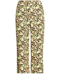 Marni - Floral Print Wide Leg Pants - Lyst
