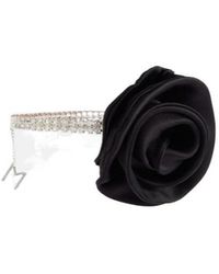 Magda Butrym - Floral-Appliqué Crystal-Embellished Choker - Lyst