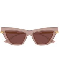 Bottega Veneta - Eyewear Geometric Cat-Eye Sunglasses - Lyst