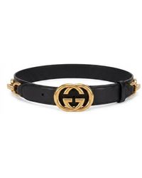 Gucci - Logo Plaque Chain-Link Waist Belt - Lyst