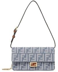 Fendi - Baguette Ff Jacquard Chain-Linked Wallet - Lyst
