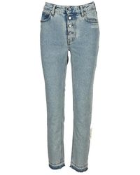 Off-White c/o Virgil Abloh - High-Rise Straight-Leg Jeans - Lyst