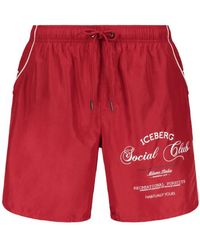 Iceberg - Logo Drawstring Swim Shorts - Lyst