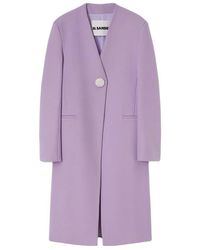 Jil Sander - Long Sleeved Single Breasted Coat - Lyst